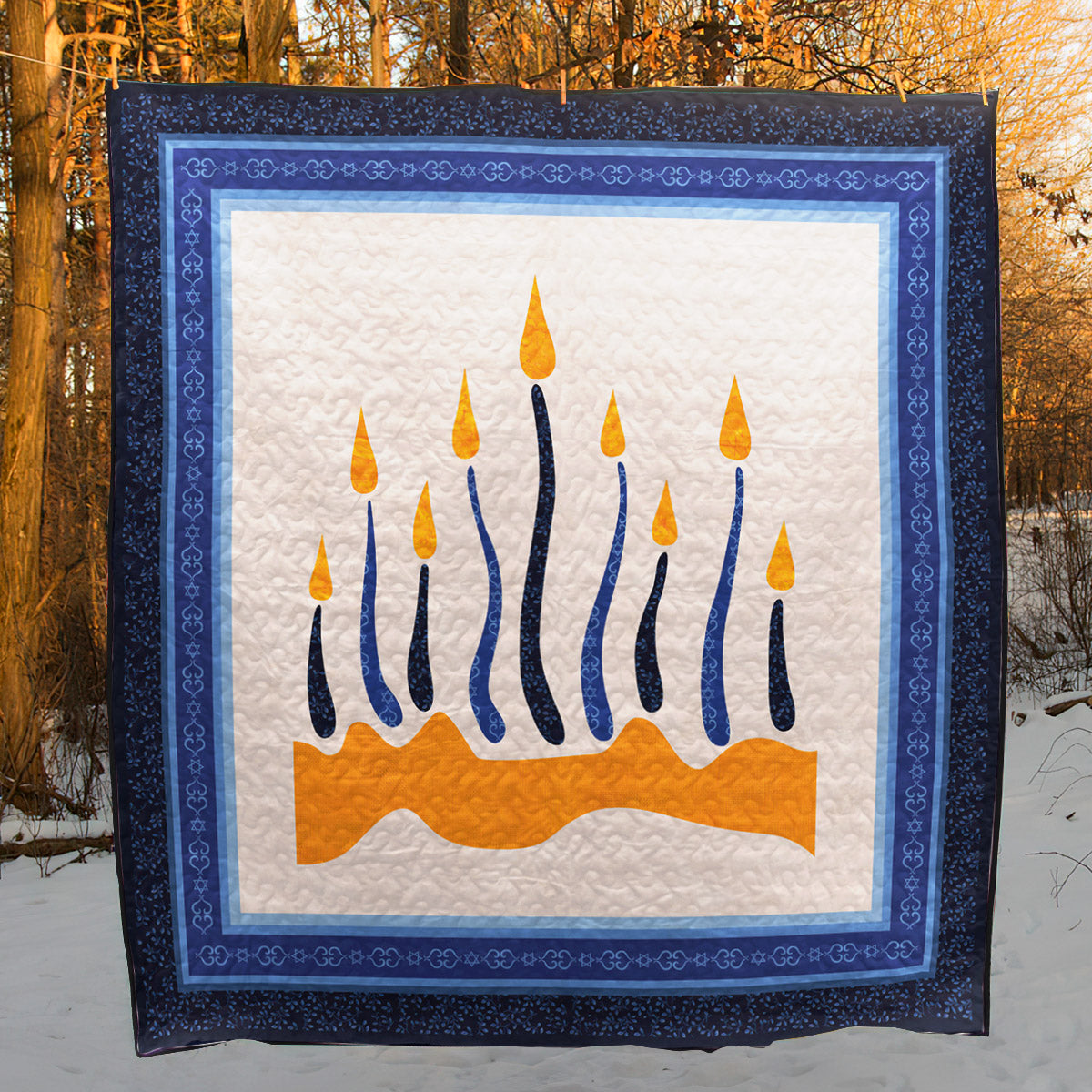 Hanukkah Jewish CLA1010322Q Quilt Blanket