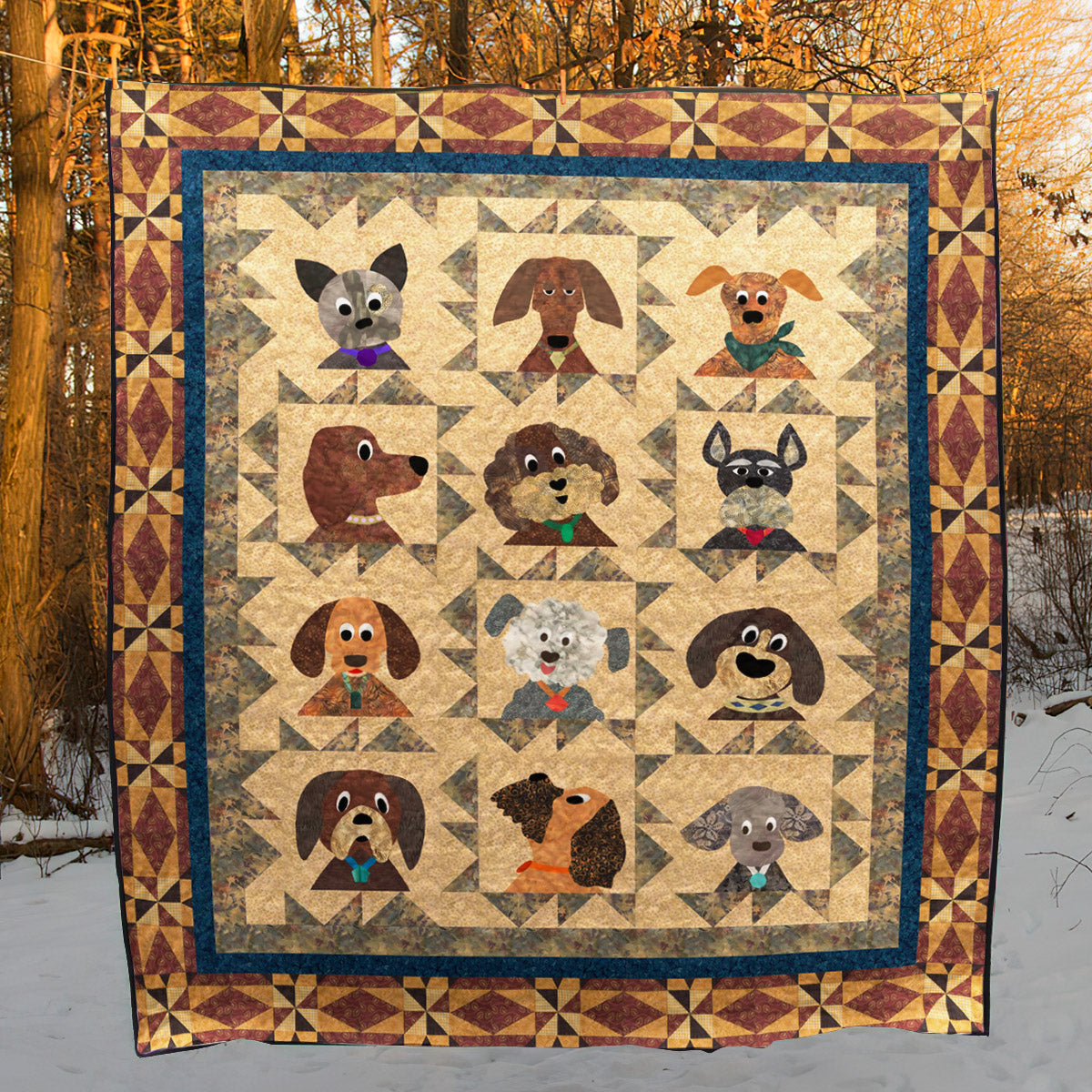 Happy Puppy CLT0611127H Quilt Blanket