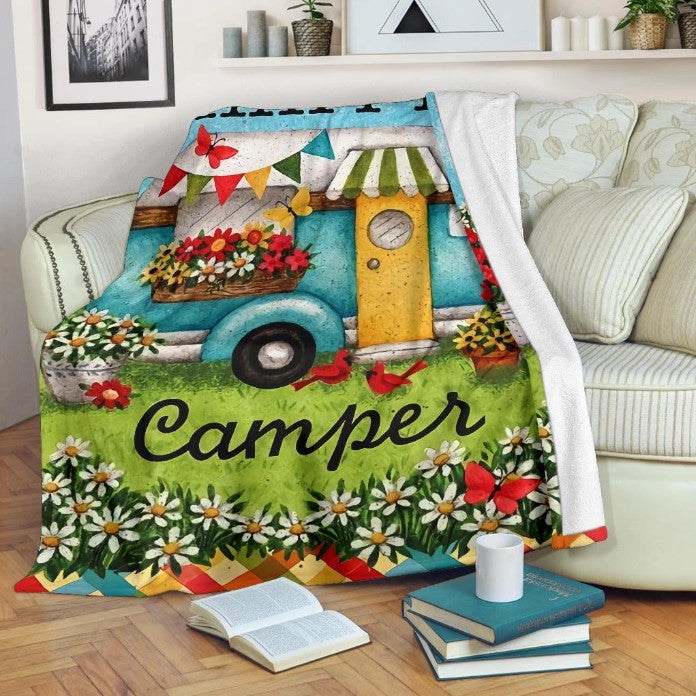 Happy Camper CLH1111089F Sherpa Fleece Blanket