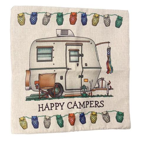 Happy Campers Camping Bus CL07100142P Throw Pillow Covers