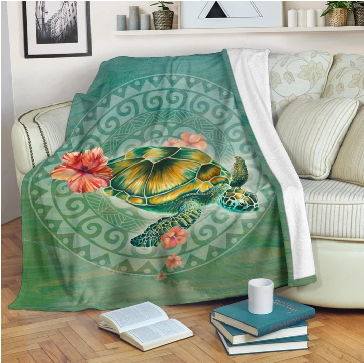 Hawaii Circle Turtle CLM1810076S Sherpa Fleece Blanket