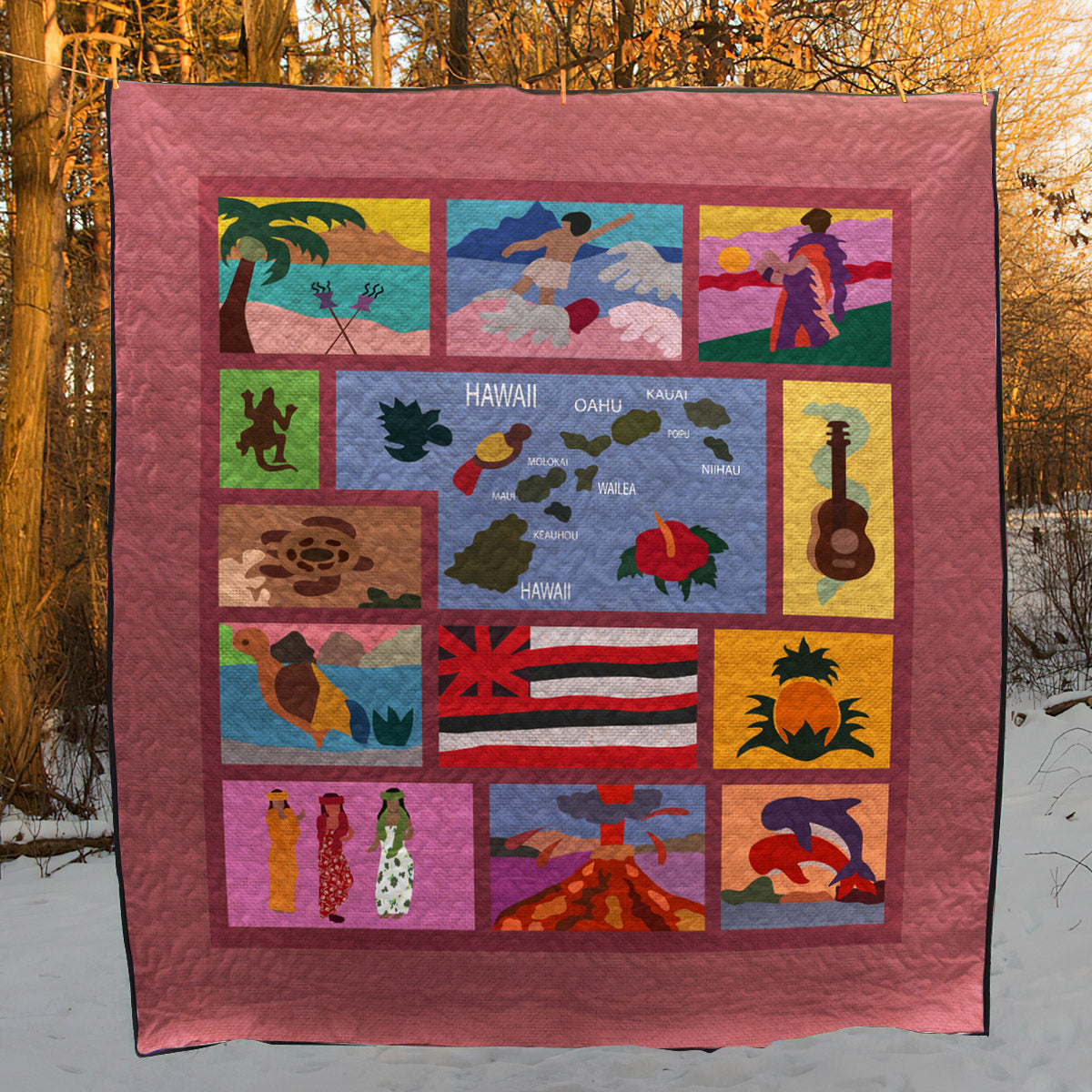 Hawaiian CLP250638 Quilt Blanket