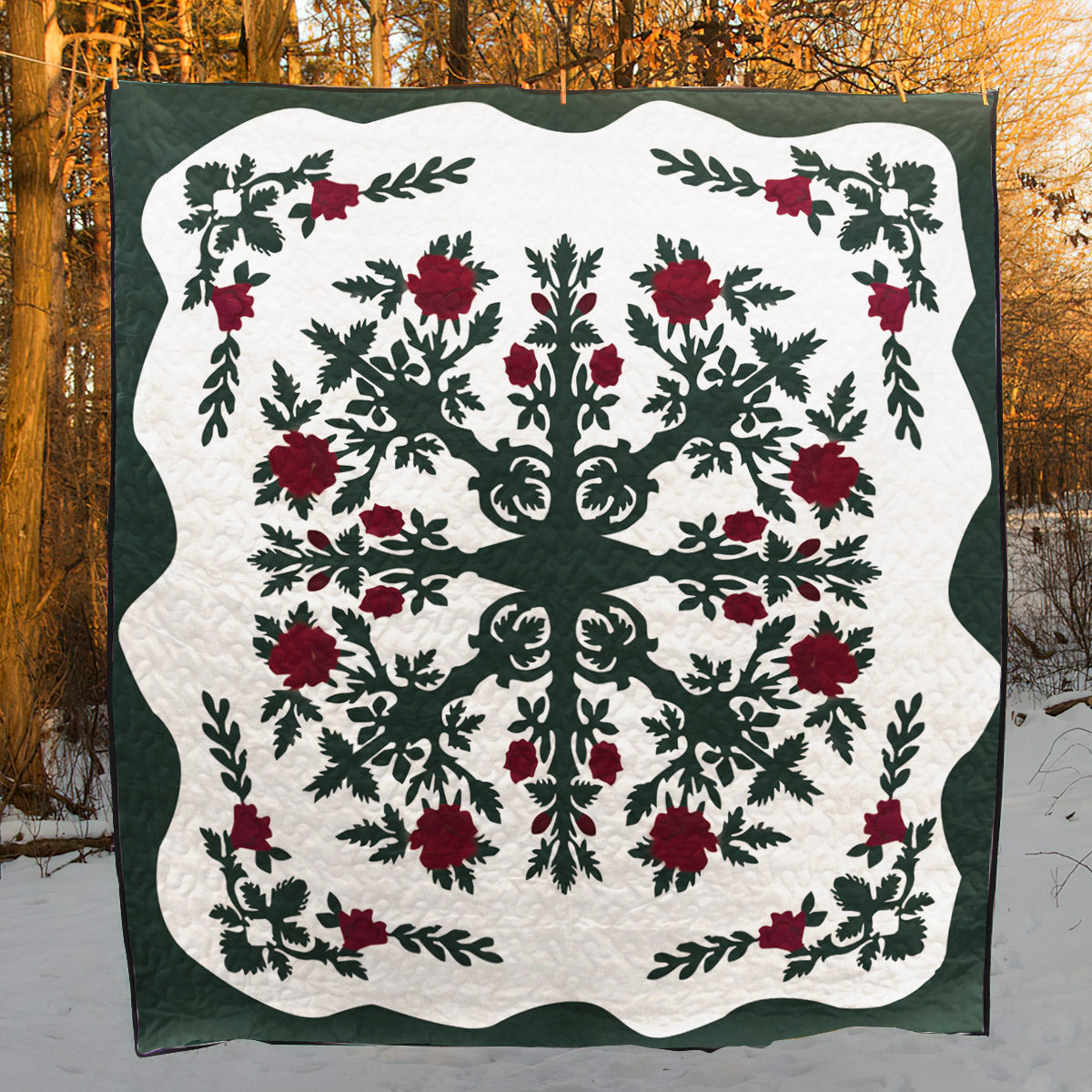 Hawaiian Roses CLM0211279 Quilt Blanket