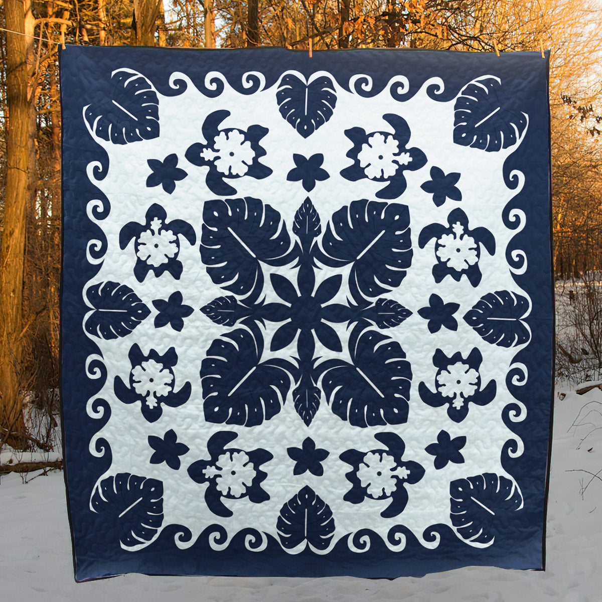 Hawaiian Turtle CLA0810267Q Quilt Blanket