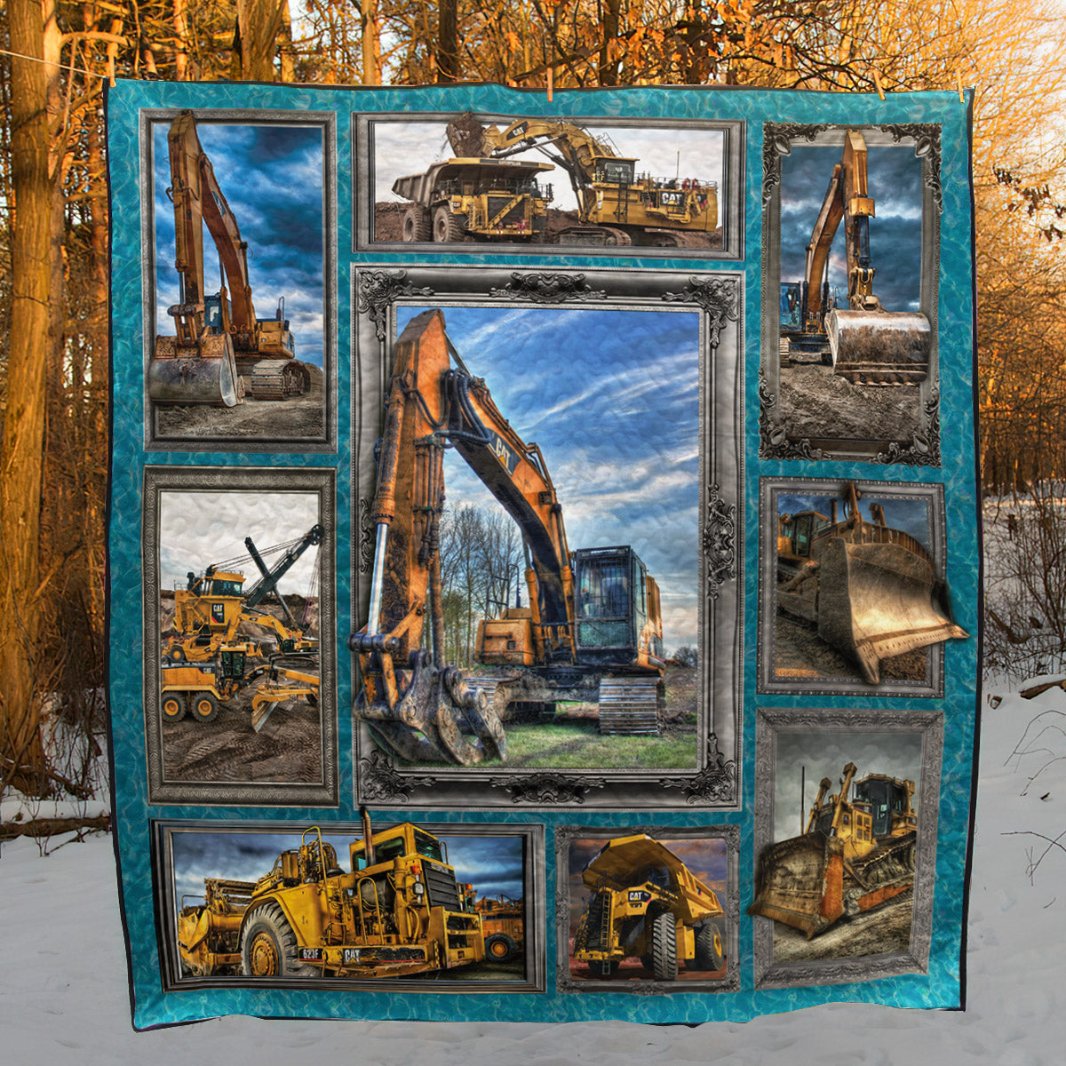 Heavy Equipment CL16110171MDQ Quilt Blanket
