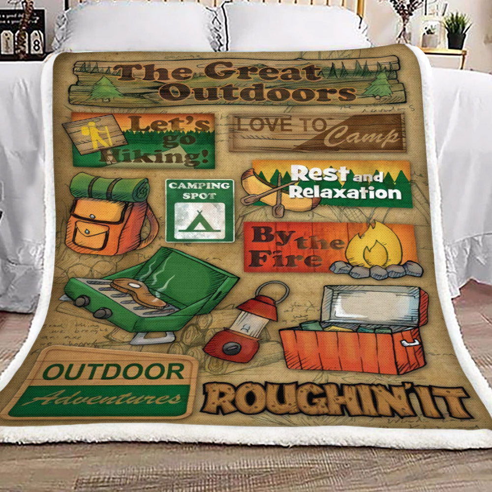 Hiking CG0710082TT Sherpa Fleece Blanket