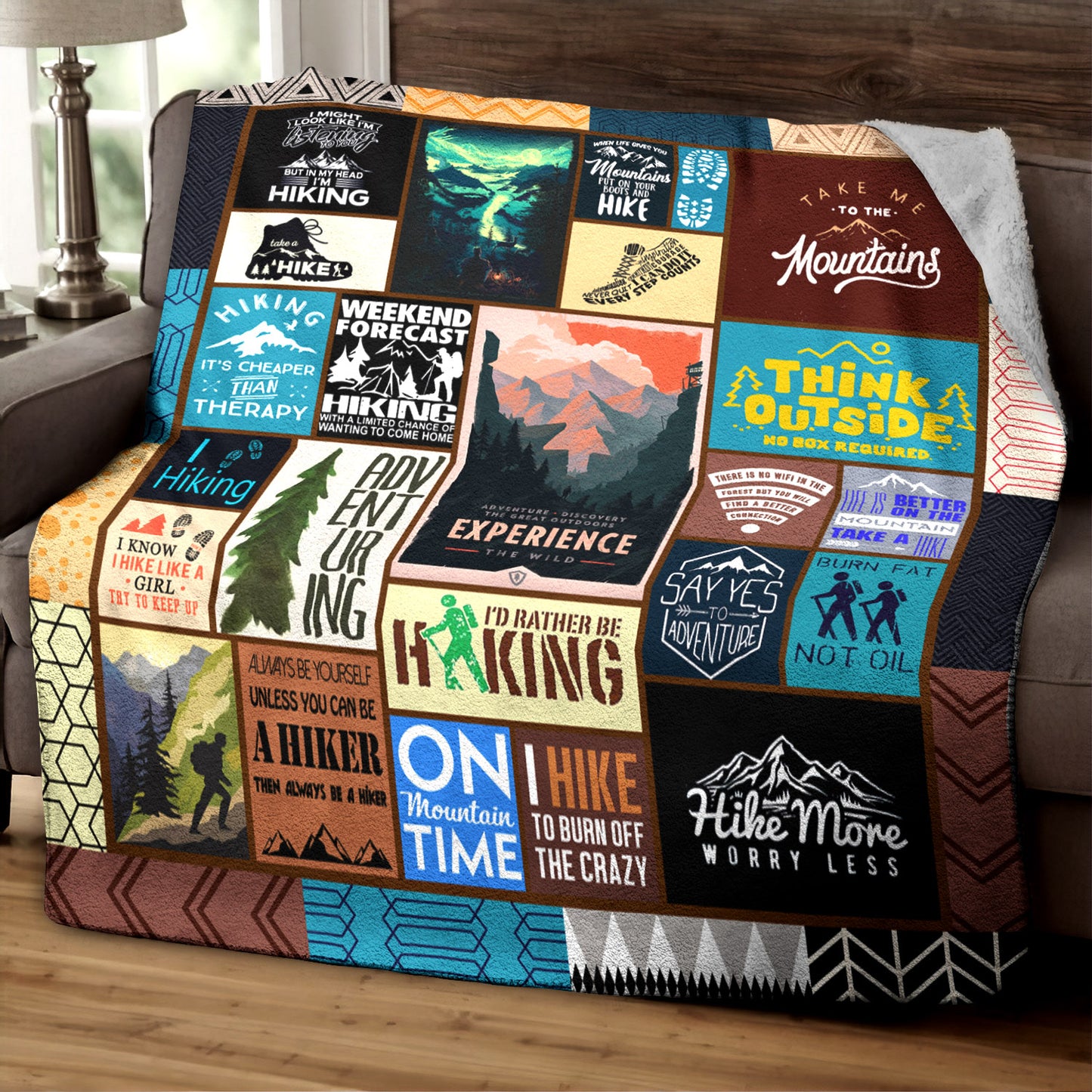 Hiking HM240819TT Sherpa Fleece Blanket