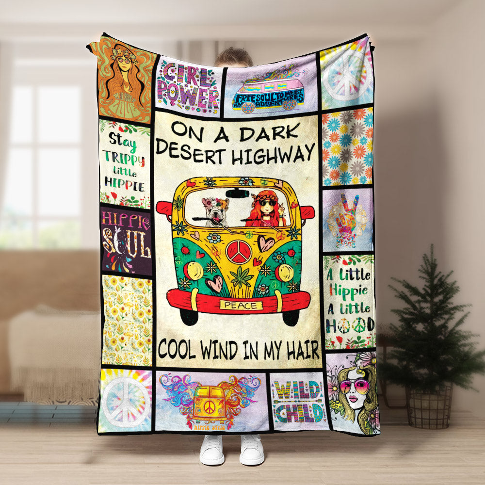 Hippie Bulldog CL240853MD Sherpa Fleece Blanket