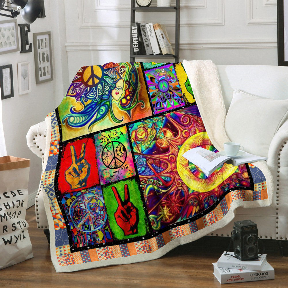 Hippie CL02110719MDF Sherpa Fleece Blanket