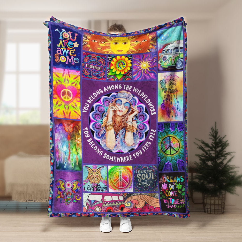 Hippie CL270837MDF Sherpa Fleece Blanket