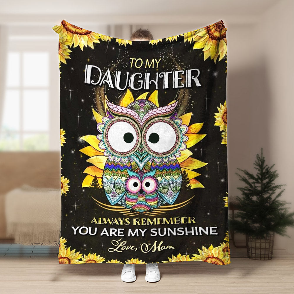 Hippie Owl CL260847MDF Sherpa Fleece Blanket