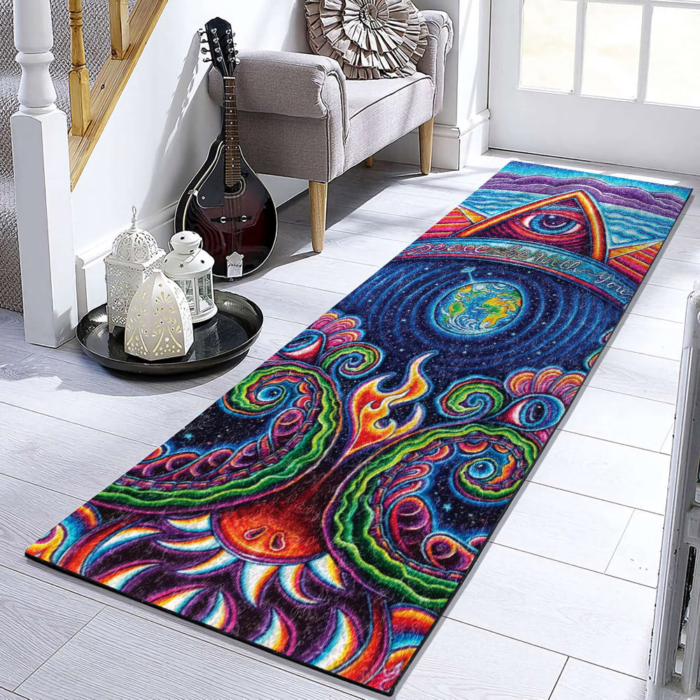 Hippie Peace Be With You DN0611064RU Runner Rug