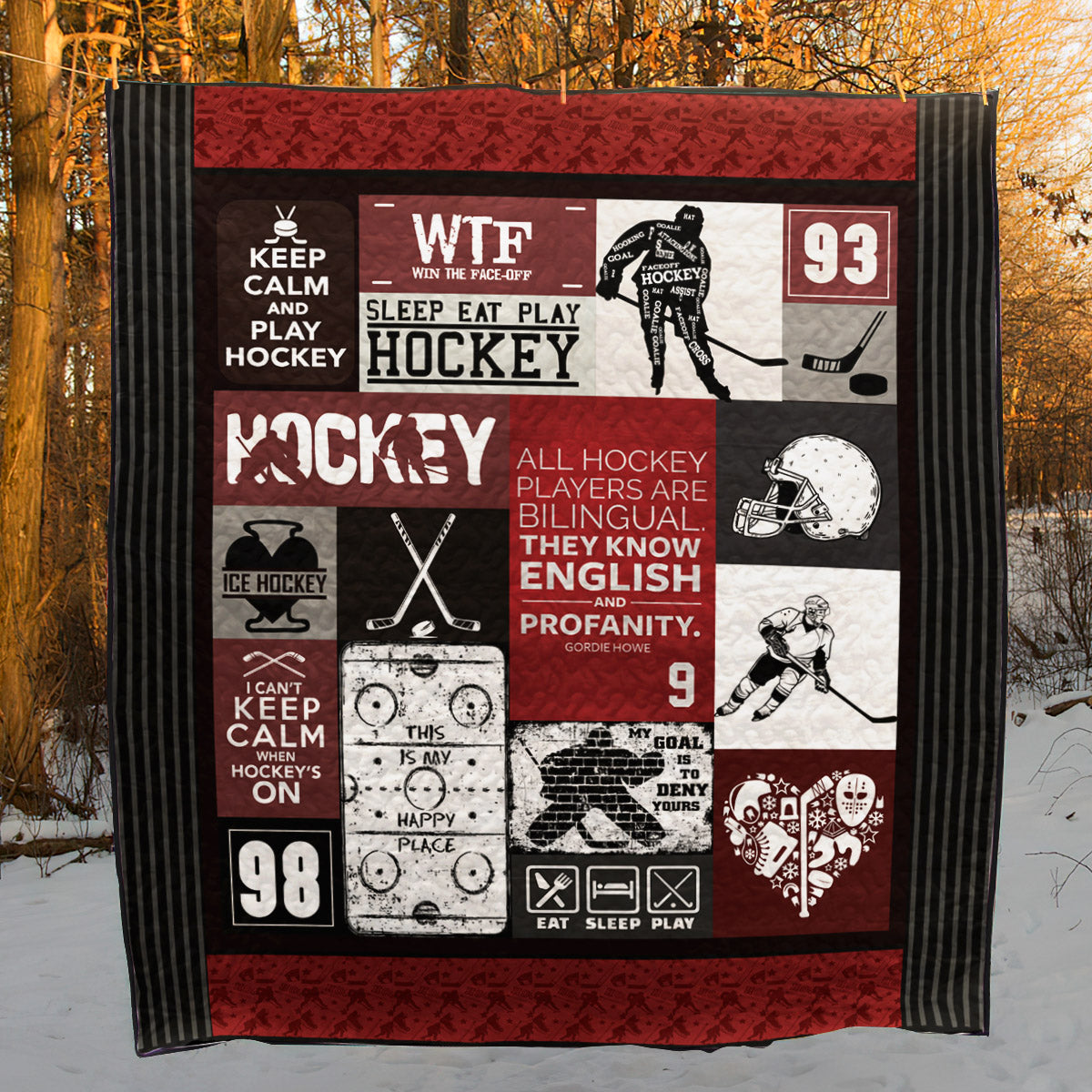 Hockey CLH1111189Q Quilt Blanket