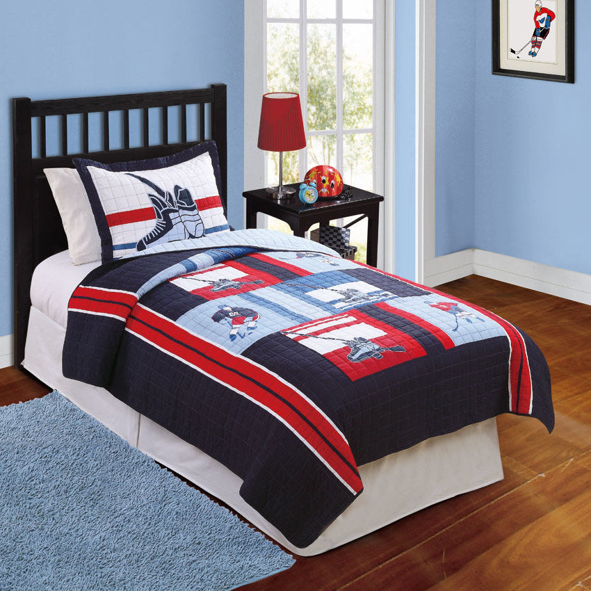 Hockey CLM1809099B Quilt Bedding Set