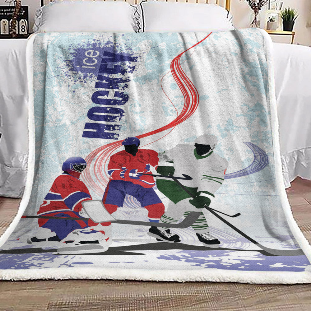 Hockey DD0210140F Sherpa Fleece Blanket