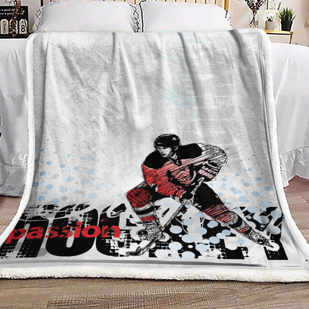 Hockey DD280997F Sherpa Fleece Blanket