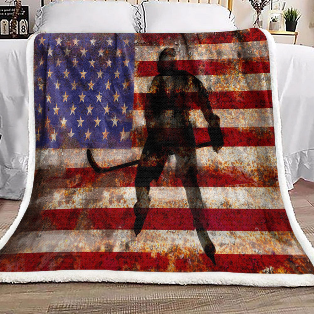 Hockey HN2210146F Sherpa Fleece Blanket