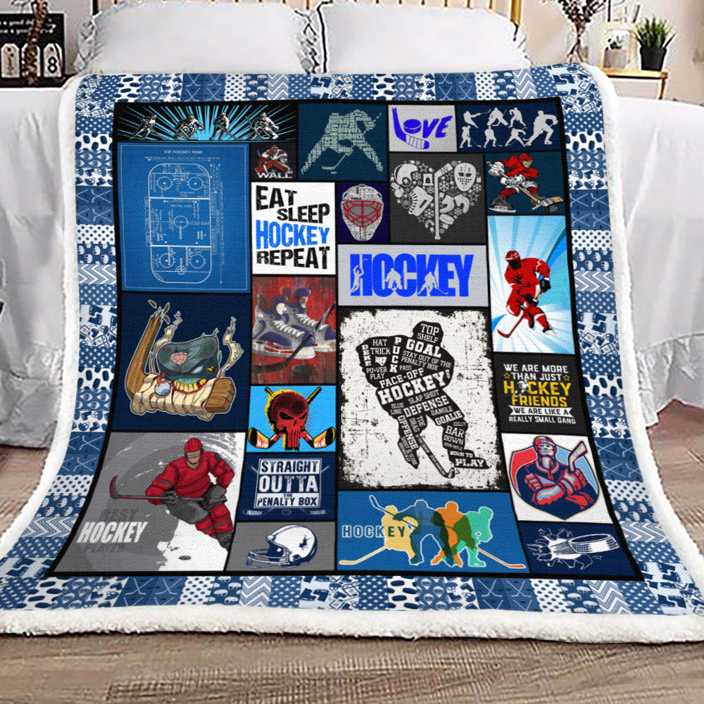 Hockey YH3110113F Sherpa Fleece Blanket