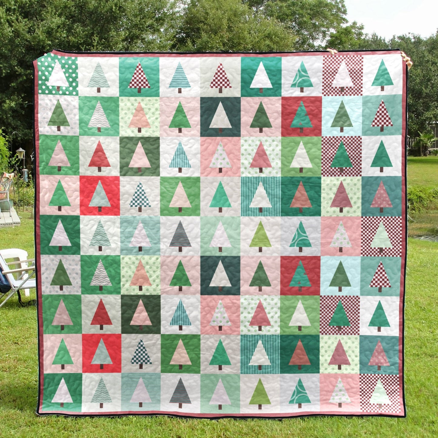 Holiday Patchwork Forrest Quilt CLH2111304Q Quilt Blanket