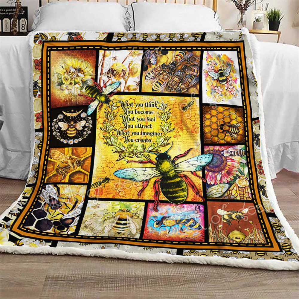 Honey Bee CL2709178MDF Sherpa Fleece Blanket