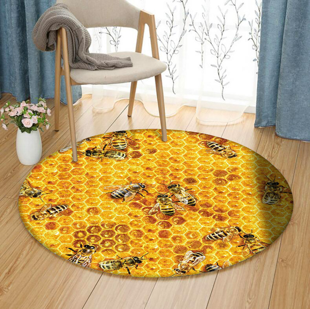 Honey Bee HM240951TM Round Area Rug