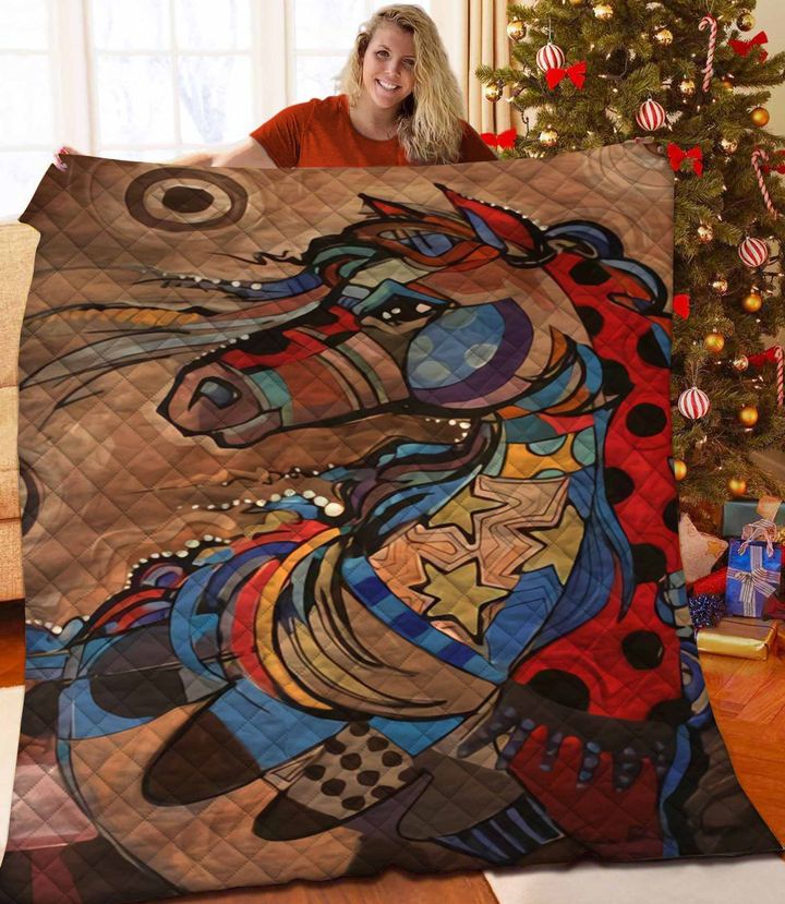 Horse CLA05122233Q Quilt Blanket
