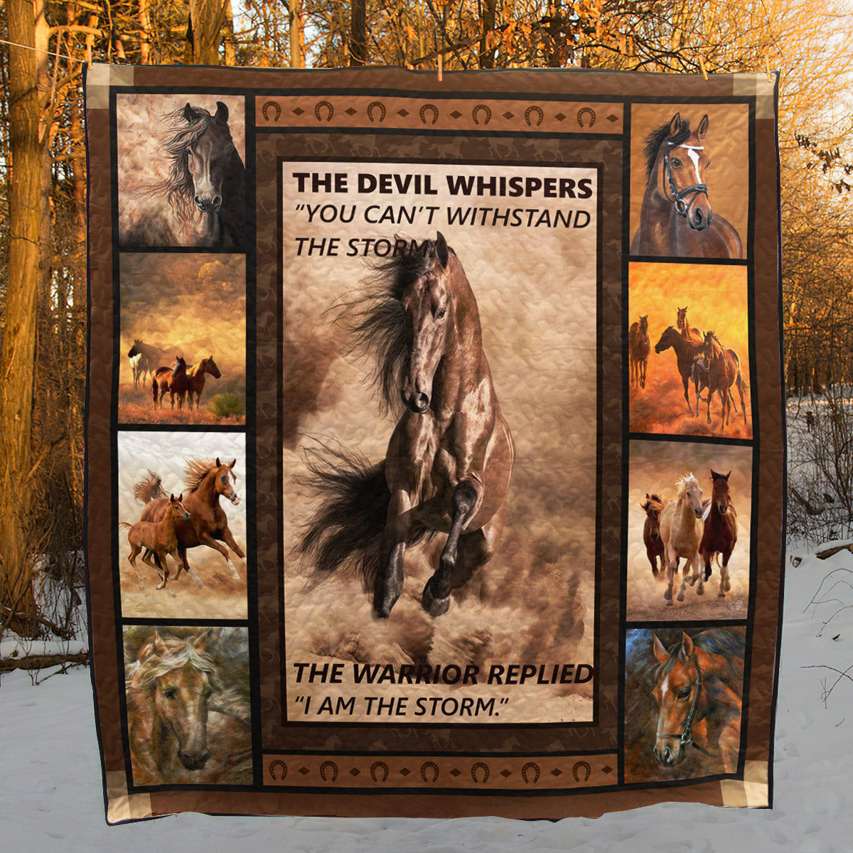 Horse CLA1610252Q Quilt Blanket