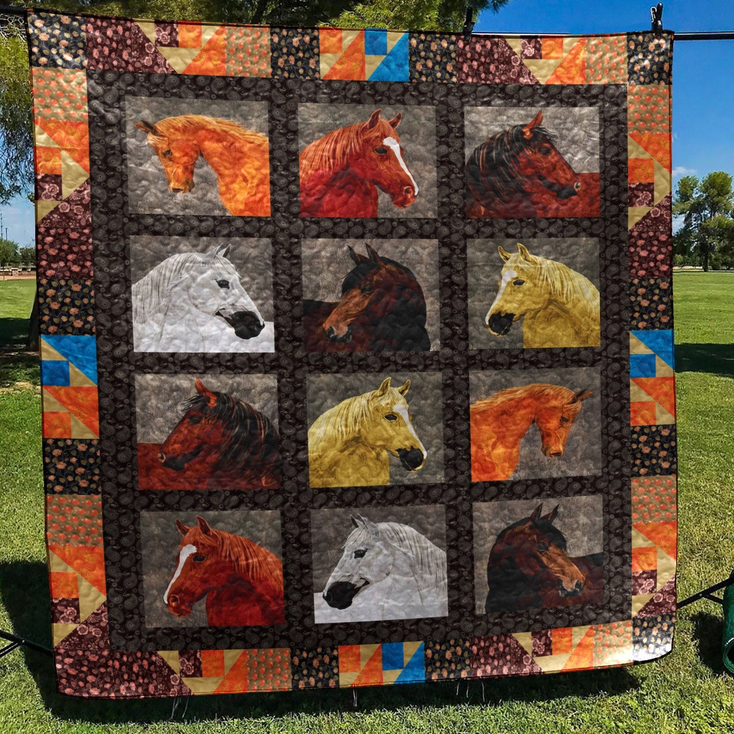 Horse Shades Of Horses CLT250630 Quilt Blanket