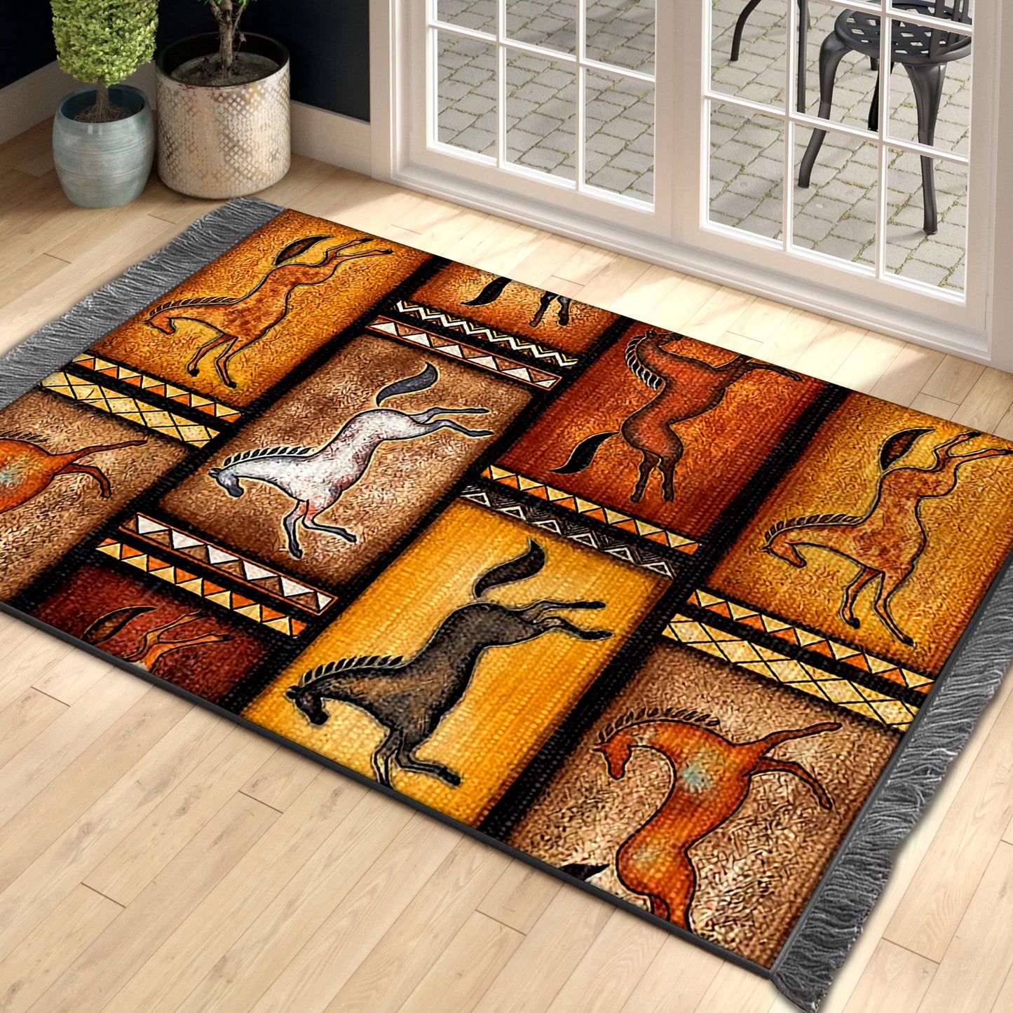 Horse BL260816O Decorative Floor-cloth