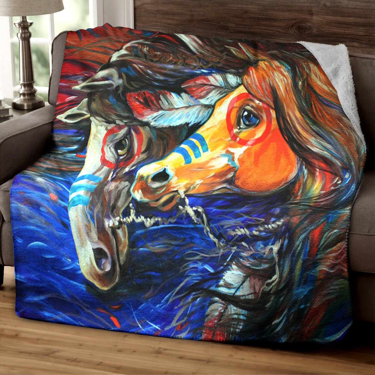 Horse CG0709091TM Sherpa Fleece Blanket