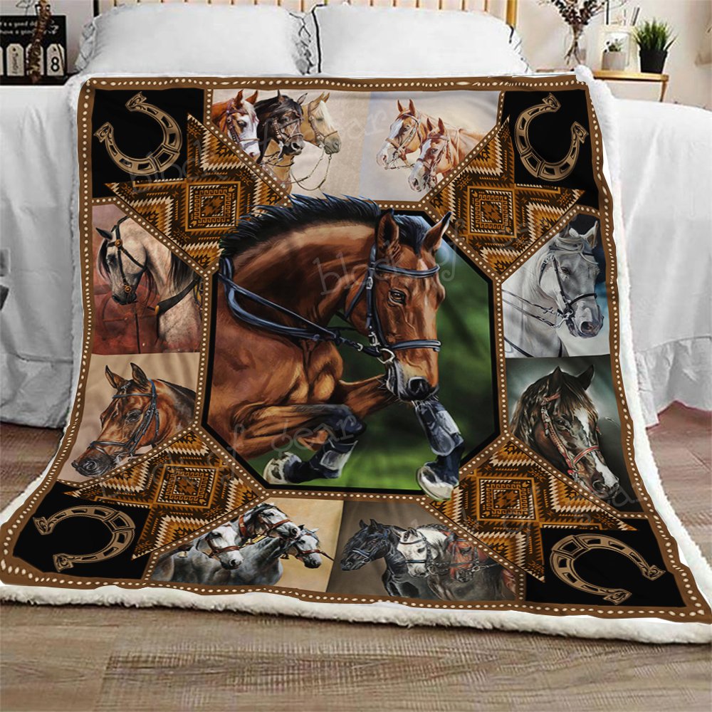 Horse CL03100103MDF Sherpa Fleece Blanket