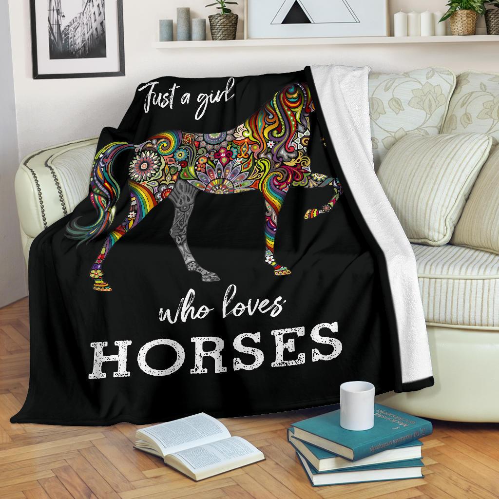 Horse CLM2709058S Sherpa Fleece Blanket