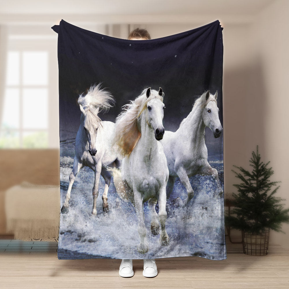 Horse CLP190822 Sherpa Fleece Blanket
