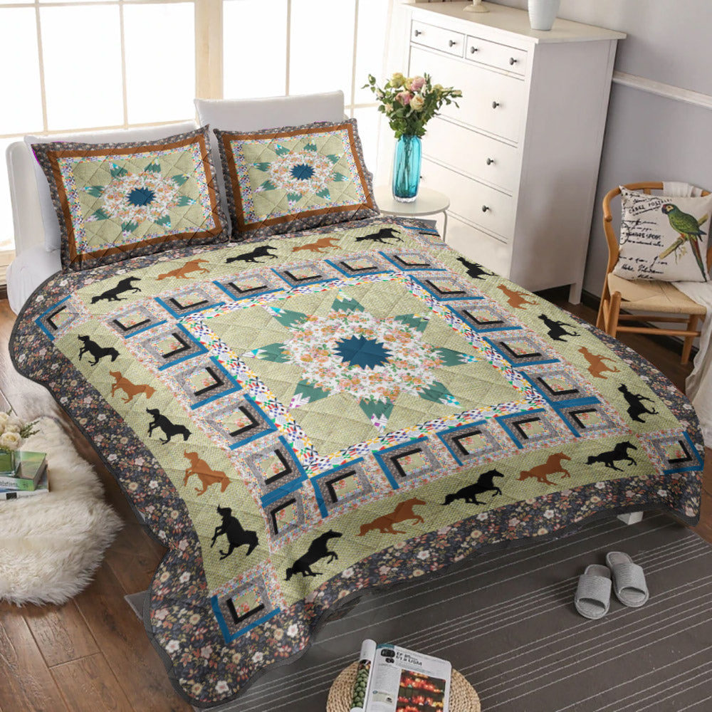 Horse Cowboy CLA2809255B Quilt Bedding Set
