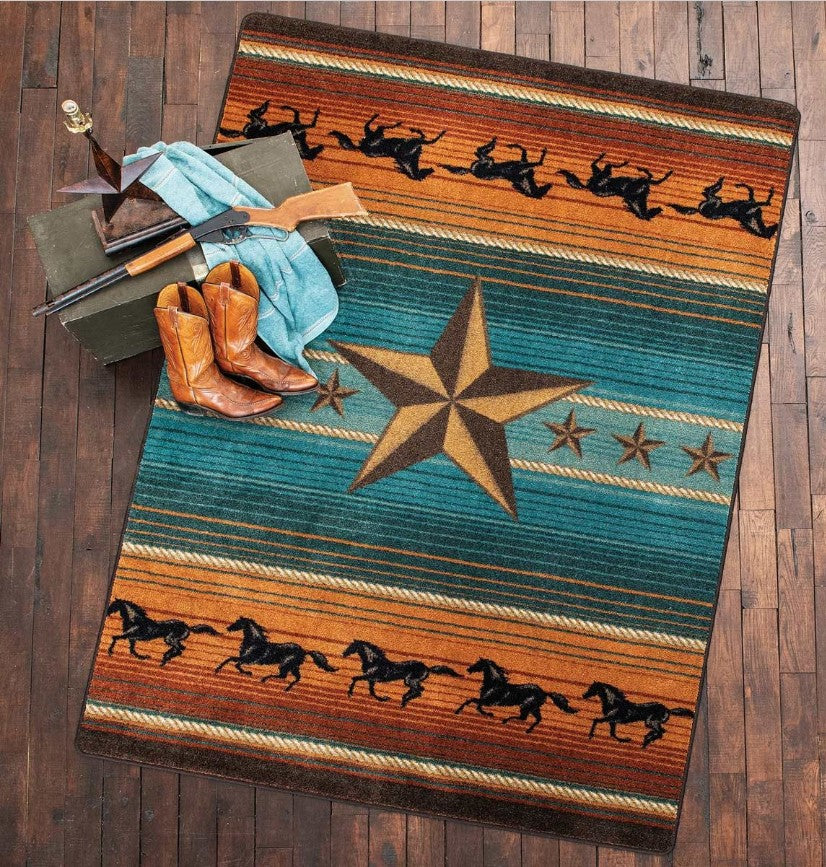 Horse Cowboy Star CLA0410065R Rug