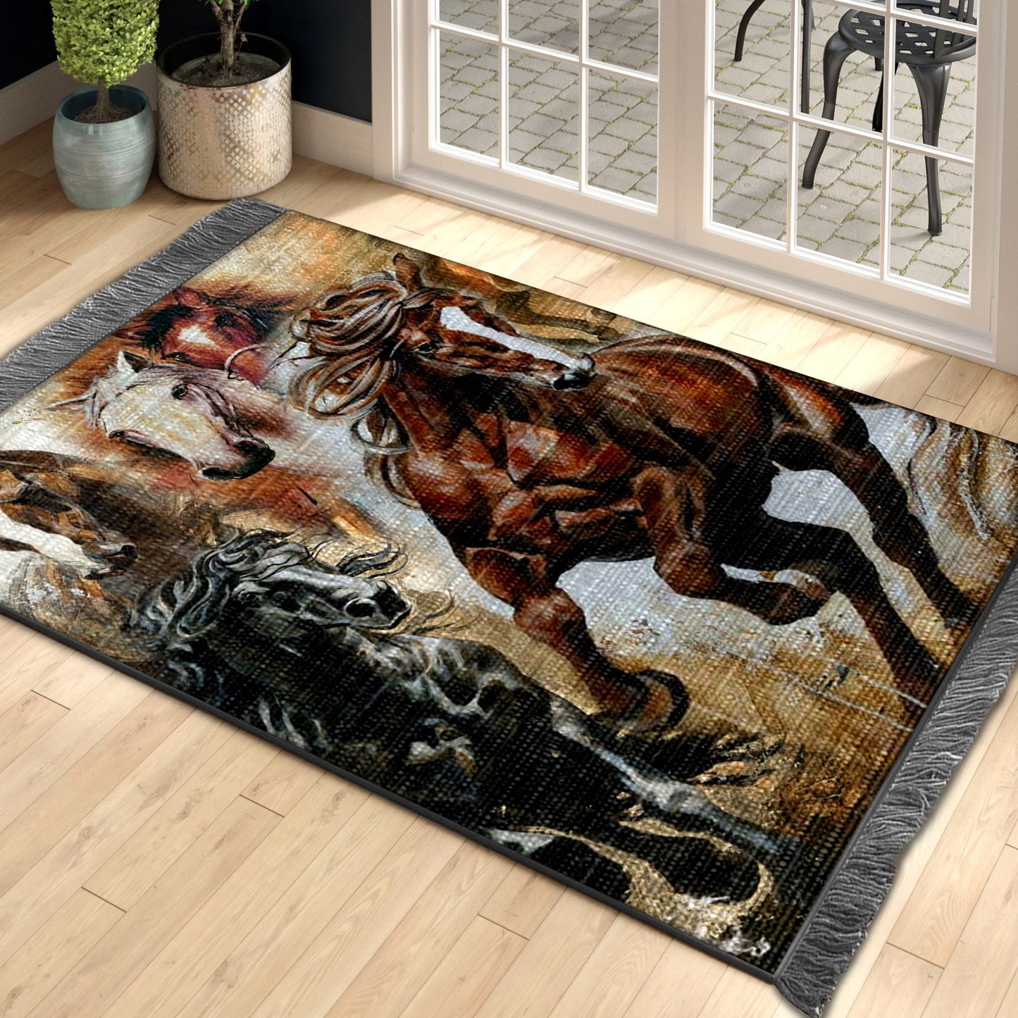 Horse DD230822O Decorative Floor-cloth