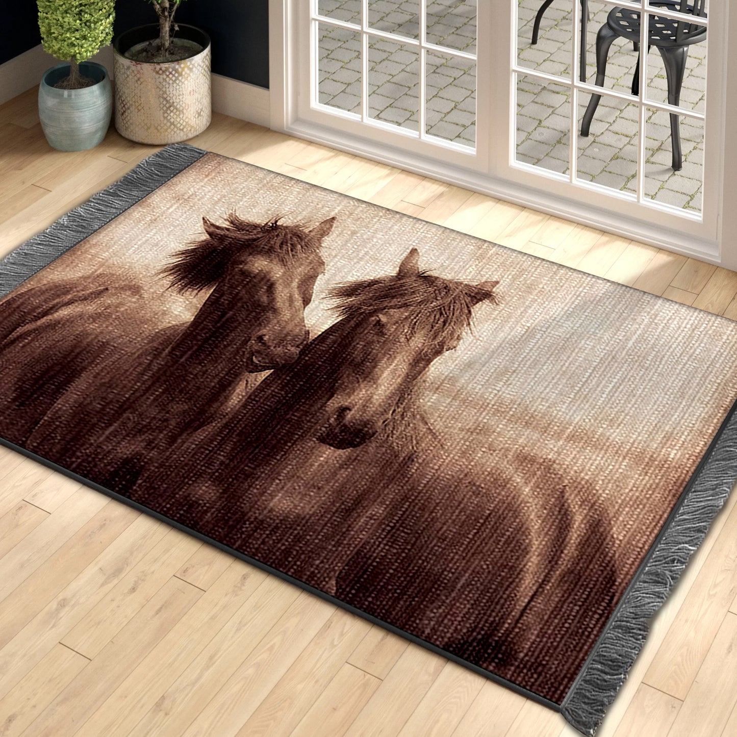 Horse HT0110094F Decorative Floor-cloth