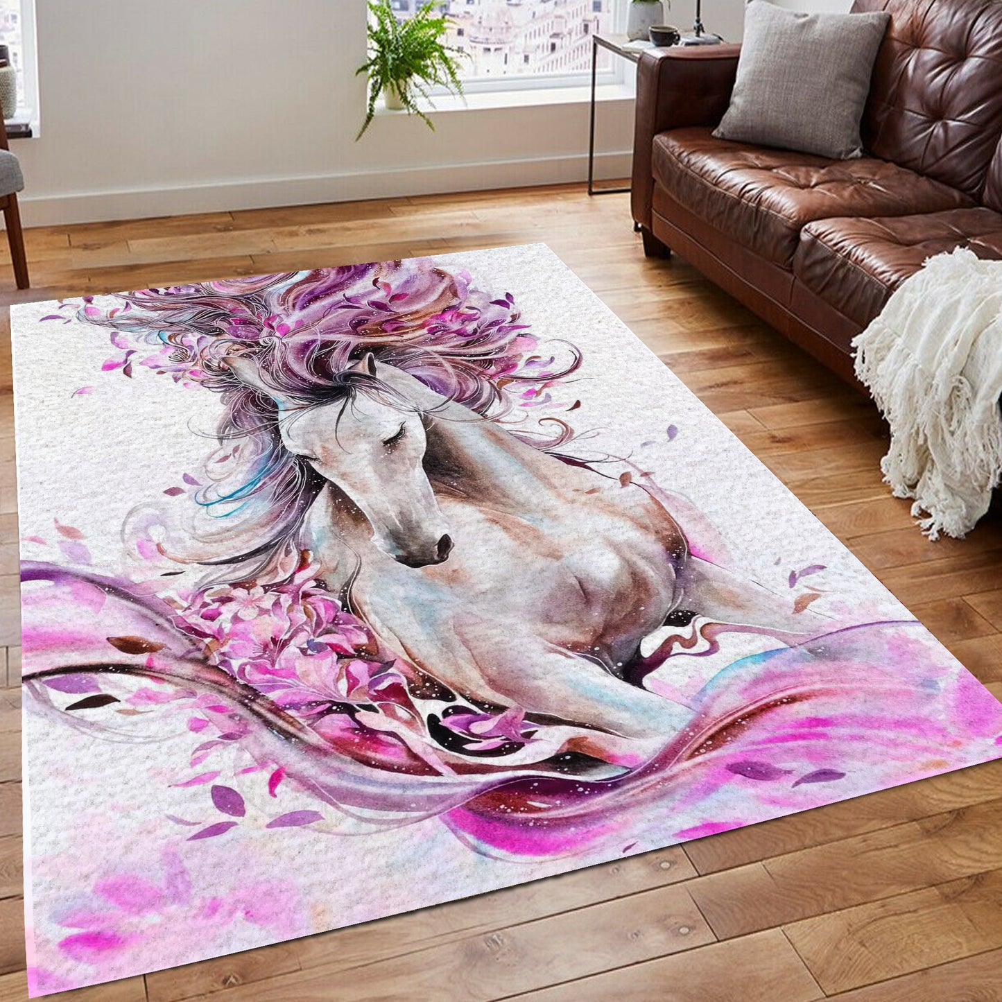 Horse Pink Horse Really Amazing CLM1110219M Rug