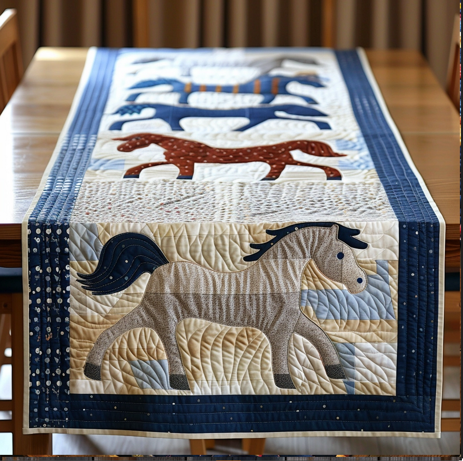 Horse TAI020324039 Quilted Table Runner