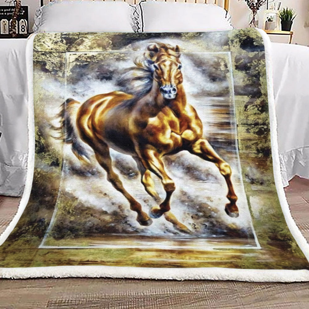 Horse TL1410133TT Sherpa Fleece Blanket