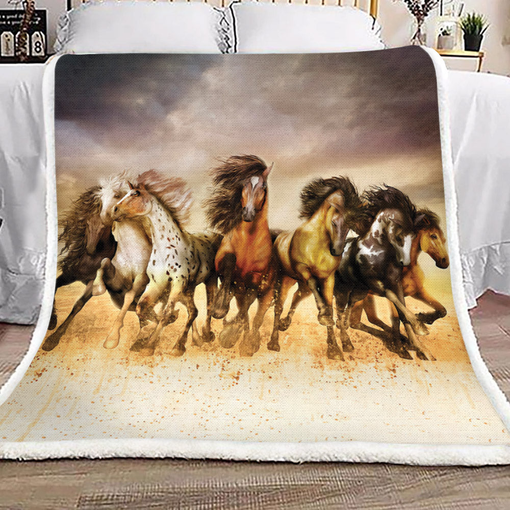 Horse TN1909079TT Sherpa Fleece Blanket
