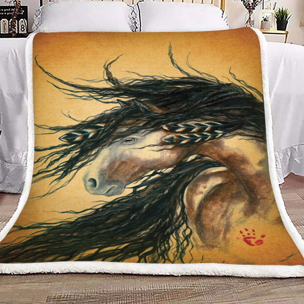 Horse TT0510090TT Sherpa Fleece Blanket