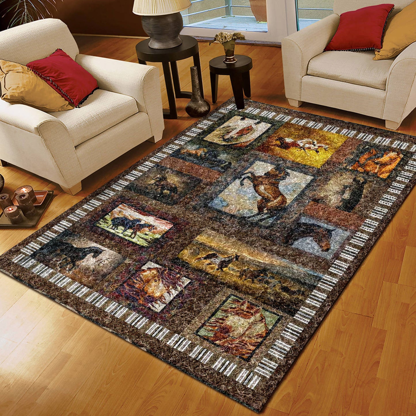 Horses Art CLA15100071R Rug