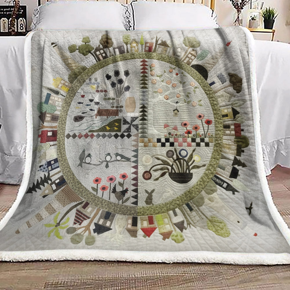 House Around The World VD3012100F Sherpa Fleece Blanket