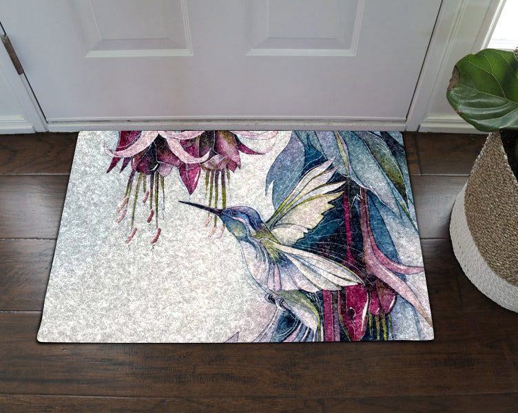 Hummingbird And Purple Fuchsia DD05100087D Non-slip Door mats