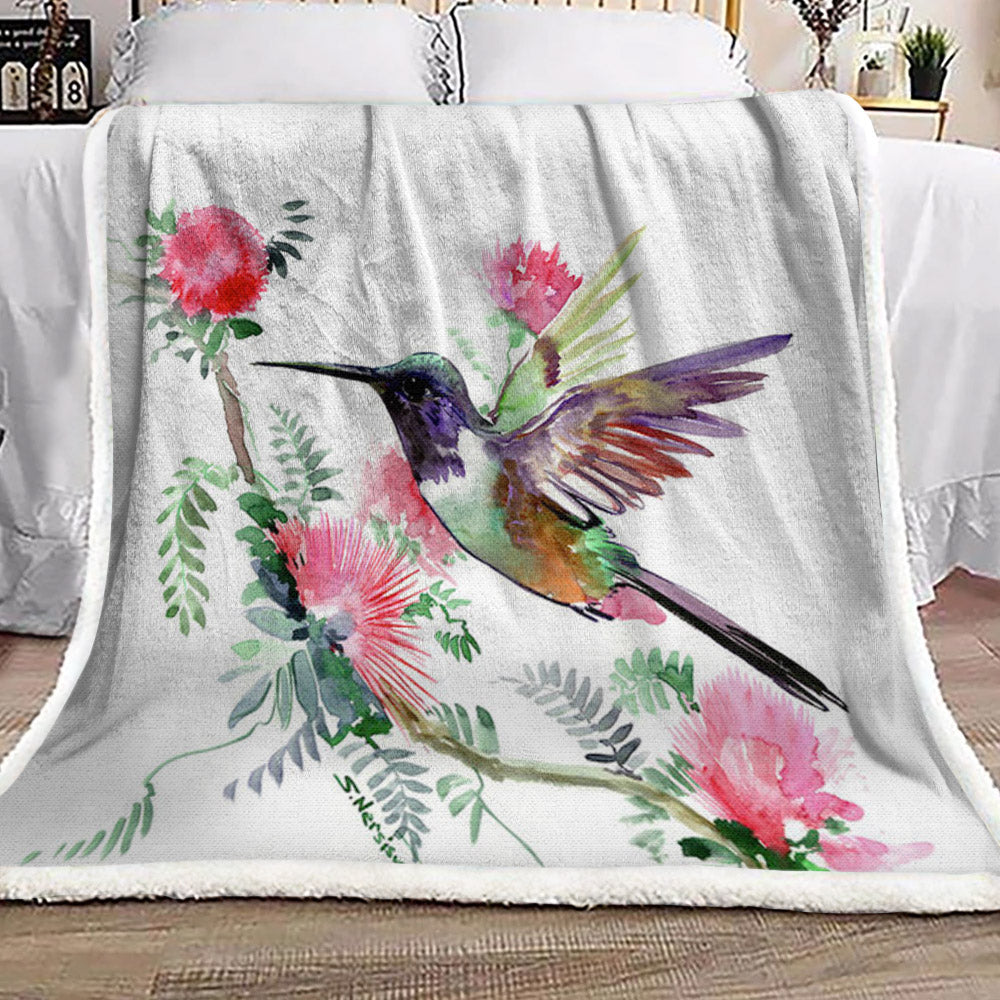 Hummingbird BT200991F Sherpa Fleece Blanket