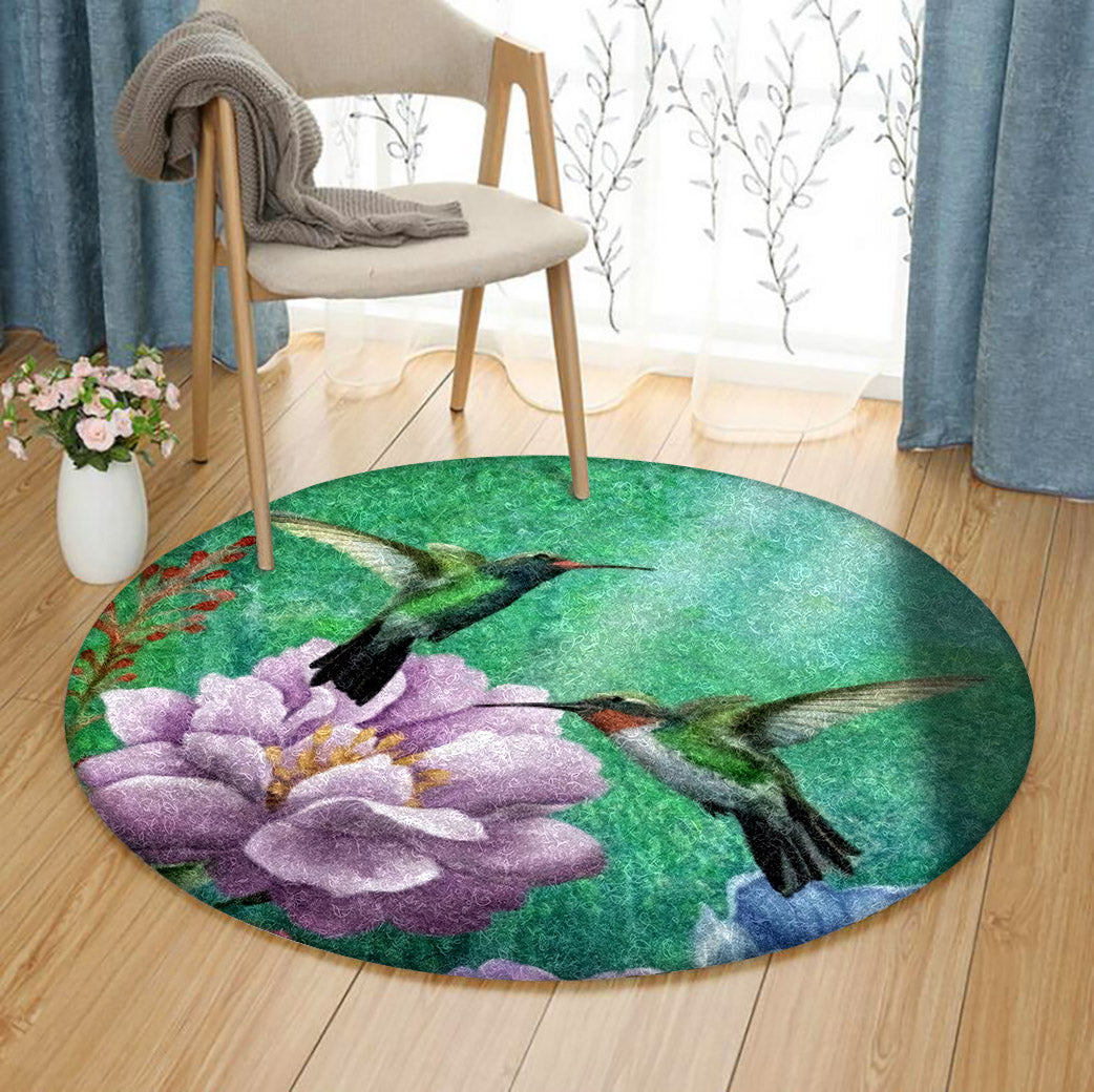 Hummingbird HM160924TM Round Area Rug
