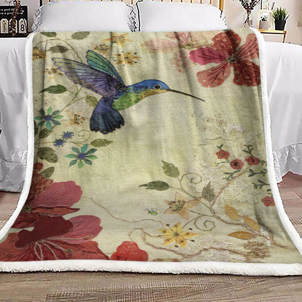 Hummingbird HN091085F Sherpa Fleece Blanket