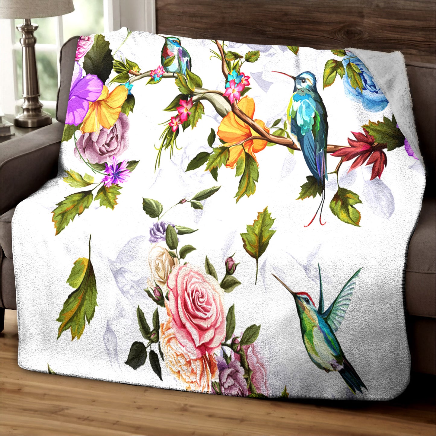 Hummingbirds NN030930TT Sherpa Fleece Blanket