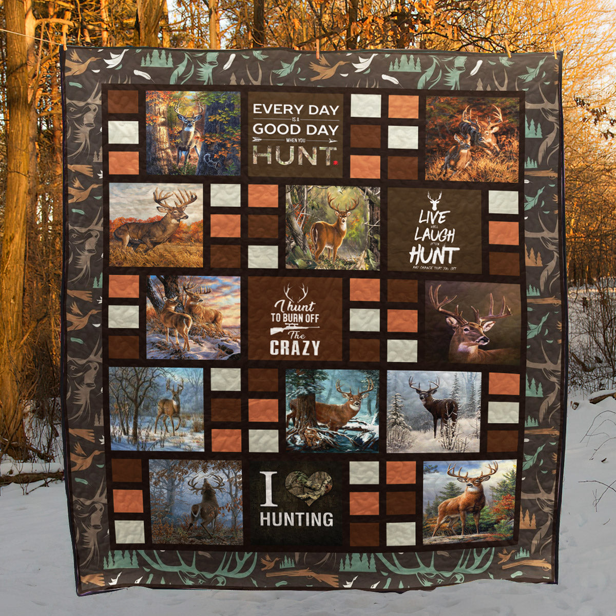 Hunting CLH0811066Q Quilt Blanket